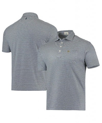 Men's Navy Milwaukee Brewers Nelly Striped Polo Shirt $39.90 Polo Shirts