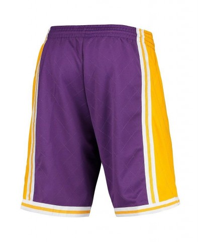 Men's Purple Los Angeles Lakers 1984 Hardwood Classics 75th Anniversary Swingman Shorts $48.10 Shorts