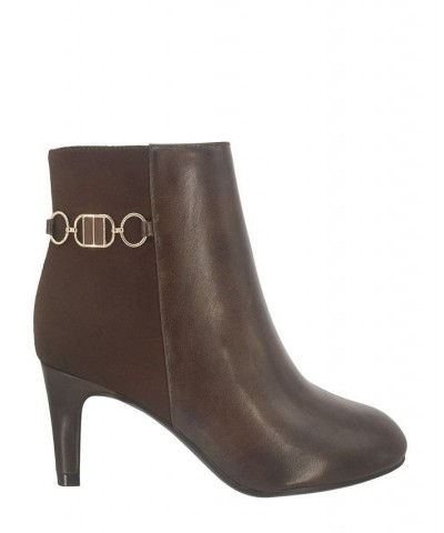 Women's Neena Ankle Bootie with Memory Foam Brown $36.90 Shoes