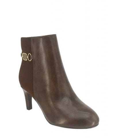 Women's Neena Ankle Bootie with Memory Foam Brown $36.90 Shoes