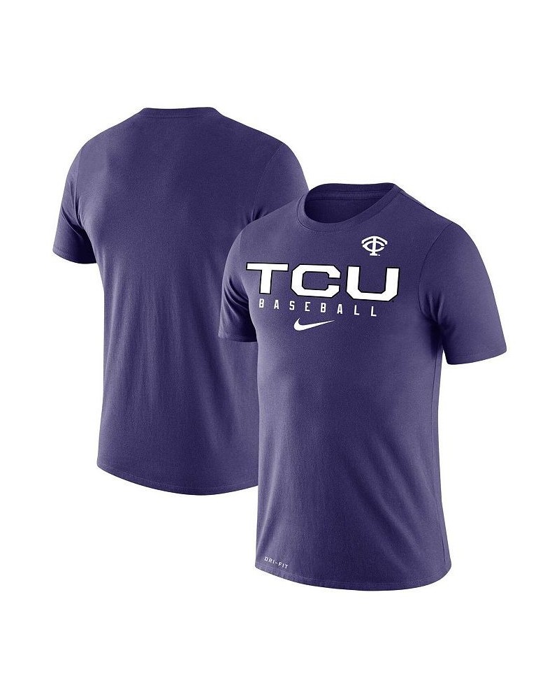 Men's Purple TCU Horned Frogs Baseball Legend Performance T-shirt $22.50 T-Shirts