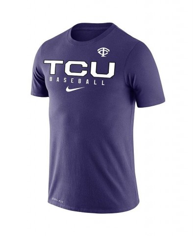 Men's Purple TCU Horned Frogs Baseball Legend Performance T-shirt $22.50 T-Shirts