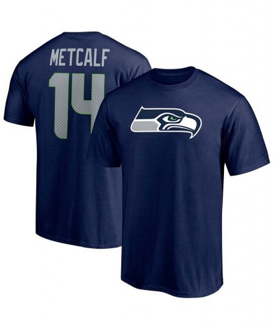 Men's DK Metcalf College Navy Seattle Seahawks Player Icon Name and Number T-shirt $19.79 T-Shirts