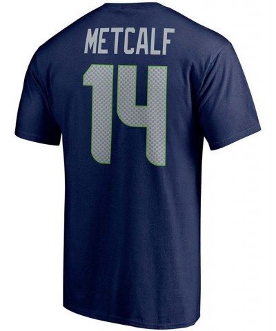 Men's DK Metcalf College Navy Seattle Seahawks Player Icon Name and Number T-shirt $19.79 T-Shirts