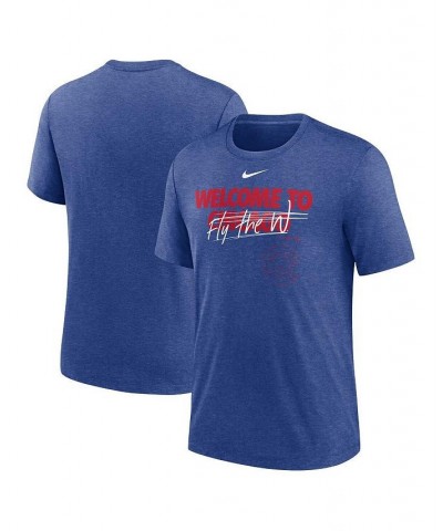 Men's Heather Royal Chicago Cubs Home Spin Tri-Blend T-shirt $29.99 T-Shirts