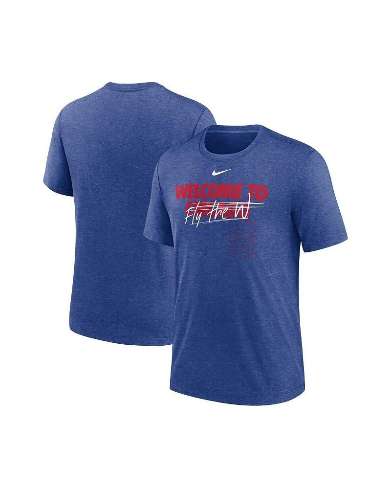 Men's Heather Royal Chicago Cubs Home Spin Tri-Blend T-shirt $29.99 T-Shirts