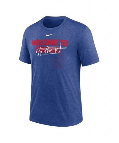 Men's Heather Royal Chicago Cubs Home Spin Tri-Blend T-shirt $29.99 T-Shirts