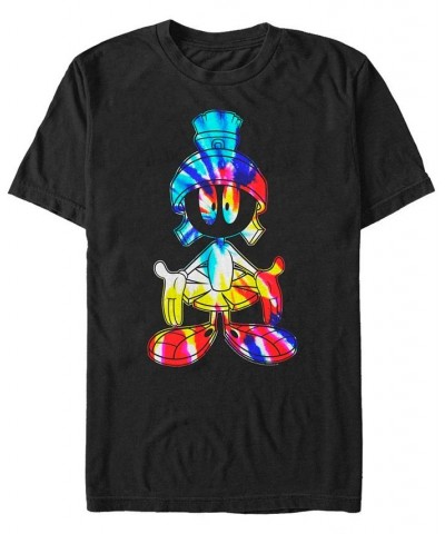 Men's Looney Tunes Groovy Alien Short Sleeve T-shirt Black $18.54 T-Shirts