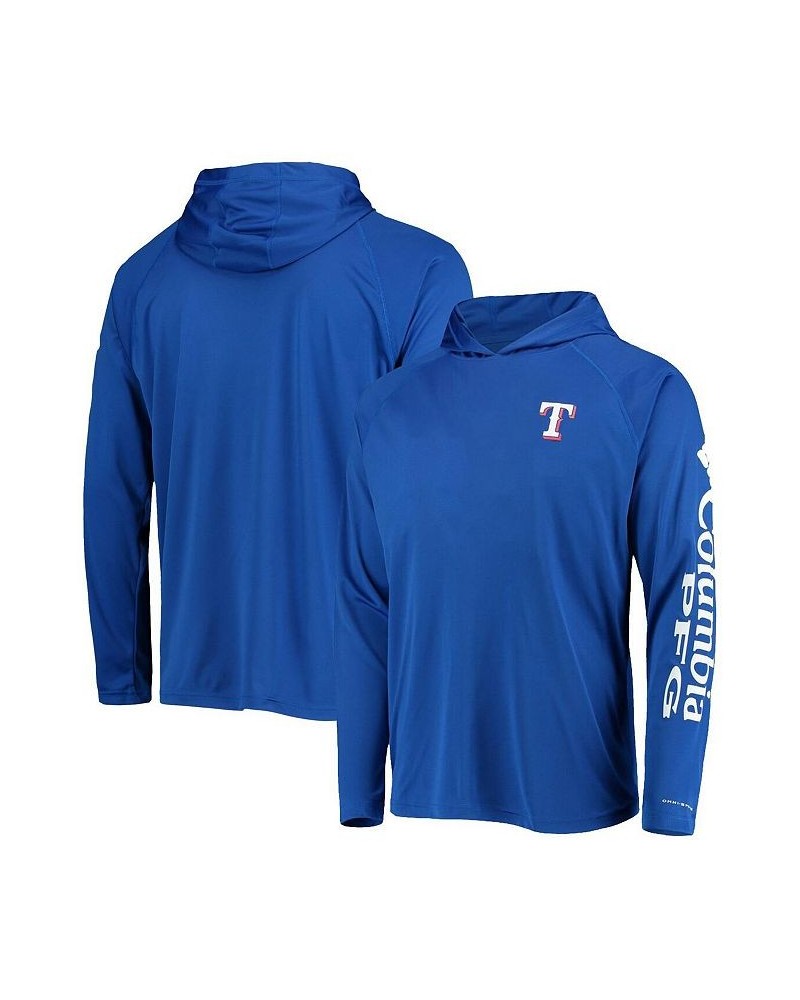 Men's Royal Texas Rangers Terminal Tackle Omni-Shade Raglan Pullover Hoodie $23.20 Sweatshirt