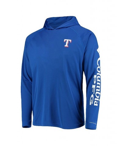 Men's Royal Texas Rangers Terminal Tackle Omni-Shade Raglan Pullover Hoodie $23.20 Sweatshirt