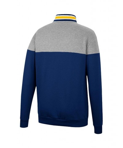 Men's Navy, Heather Gray Michigan Wolverines Be the Ball Quarter-Zip Top $33.60 Sweatshirt