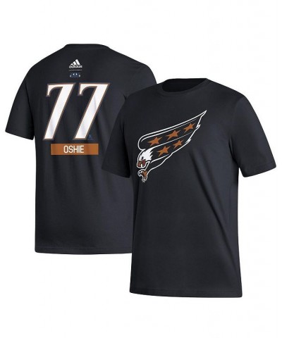 Men's TJ Oshie Black Washington Capitals Reverse Retro 2.0 Name and Number T-shirt $19.94 T-Shirts