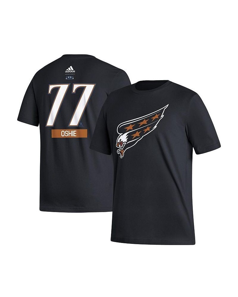 Men's TJ Oshie Black Washington Capitals Reverse Retro 2.0 Name and Number T-shirt $19.94 T-Shirts