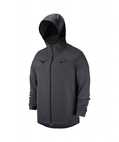 Men's Anthracite Texas Longhorns Tonal Showtime Performance Full-Zip Hoodie $53.30 Sweatshirt