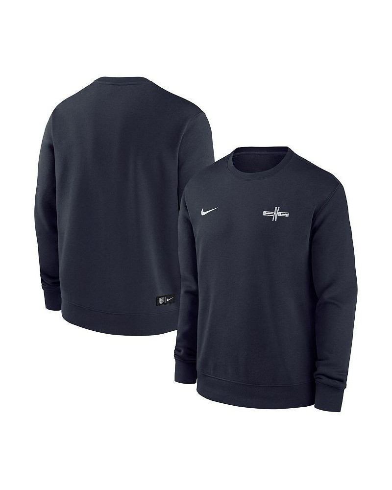 Men's Navy England National Team Club Fleece Pullover Sweatshirt $33.12 Sweatshirt