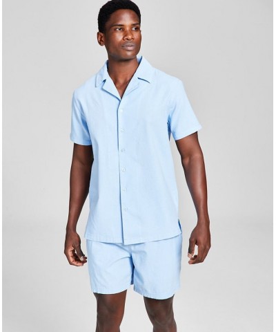 Men's Classic-Fit Button-Down Camp Shirt PD04 $16.66 Shirts