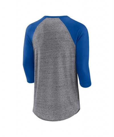 Men's Branded Heathered Gray, Royal Chicago Cubs Iconic Above Heat Speckled Raglan Henley 3/4 Sleeve T-shirt $18.80 T-Shirts