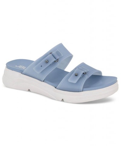 Fenton Water-Ready Sport Slide Sandals Blue $47.17 Shoes