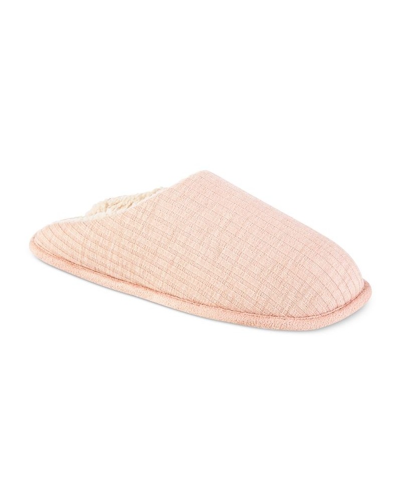 Sherpa-Lined Knit Slippers Tan/Beige $12.10 Shoes