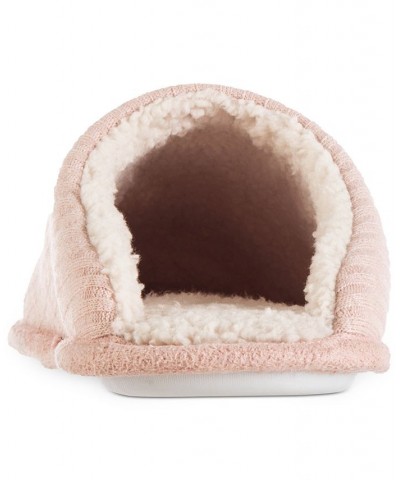 Sherpa-Lined Knit Slippers Tan/Beige $12.10 Shoes