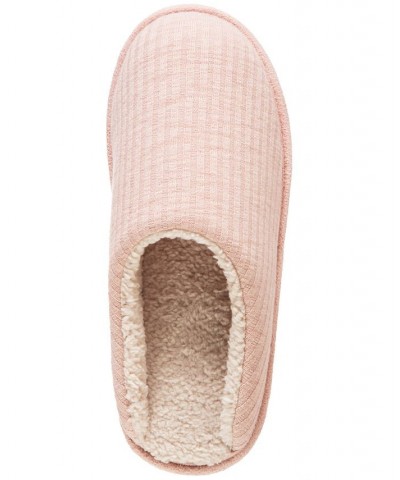 Sherpa-Lined Knit Slippers Tan/Beige $12.10 Shoes