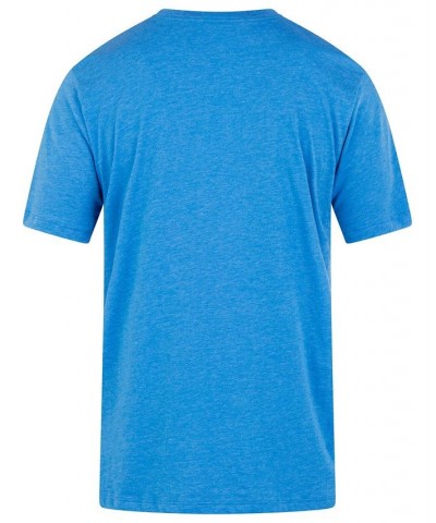 Men's Everyday Halfer Gradient Short Sleeves T-shirt Blue $11.89 T-Shirts