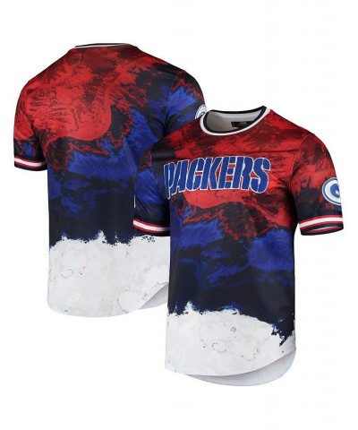 Men's Navy, Red Green Bay Packers Americana Dip-Dye T-shirt $39.00 T-Shirts