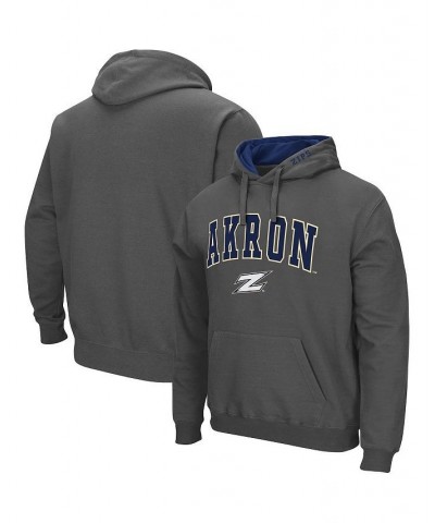 Men's Charcoal Akron Zips Arch and Logo Pullover Hoodie $28.59 Sweatshirt