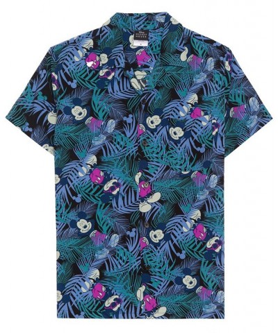 Men's Mickey Palm Short Sleeves Woven Shirt Multi $17.55 Shirts