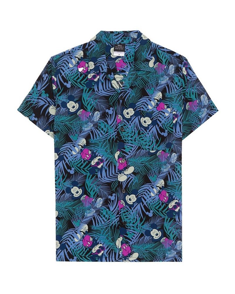 Men's Mickey Palm Short Sleeves Woven Shirt Multi $17.55 Shirts