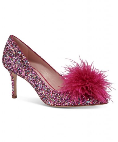 Women's Marabou Dress Heels Multi $122.32 Shoes