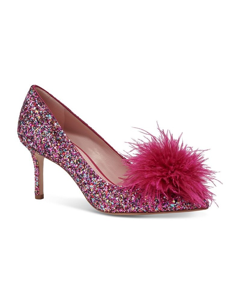 Women's Marabou Dress Heels Multi $122.32 Shoes