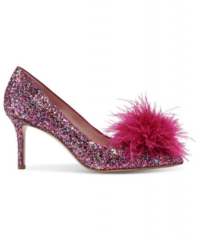 Women's Marabou Dress Heels Multi $122.32 Shoes