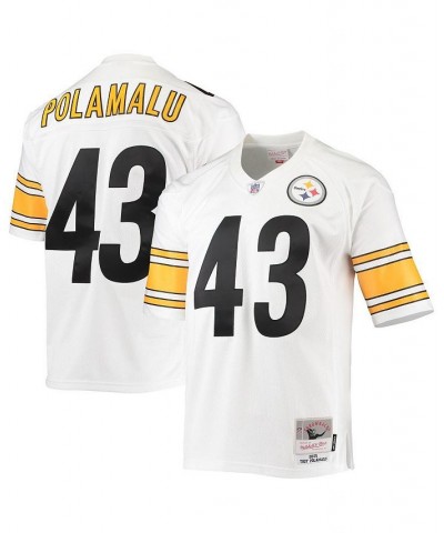 Men's Troy Polamalu White Pittsburgh Steelers 2005 Legacy Replica Jersey $78.20 Jersey