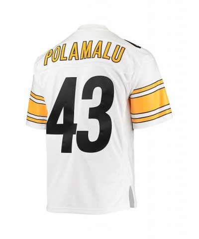 Men's Troy Polamalu White Pittsburgh Steelers 2005 Legacy Replica Jersey $78.20 Jersey