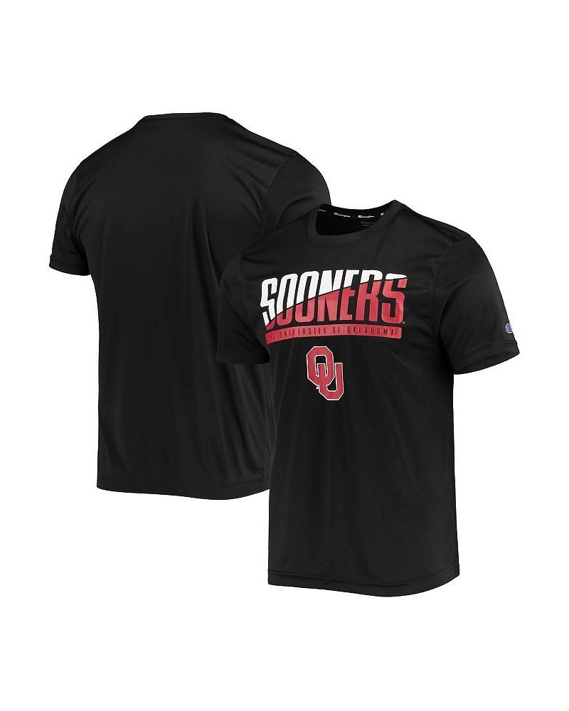 Men's Black Oklahoma Sooners Wordmark Slash T-shirt $17.60 T-Shirts