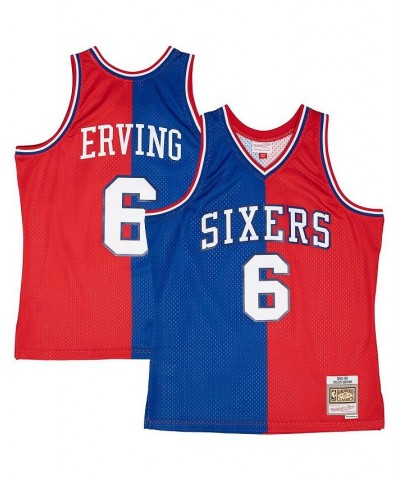 Men's Julius Erving Royal, Red Philadelphia 76ers Hardwood Classics 1982-83 Split Swingman Jersey $44.40 Jersey