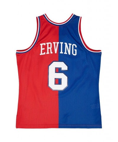 Men's Julius Erving Royal, Red Philadelphia 76ers Hardwood Classics 1982-83 Split Swingman Jersey $44.40 Jersey