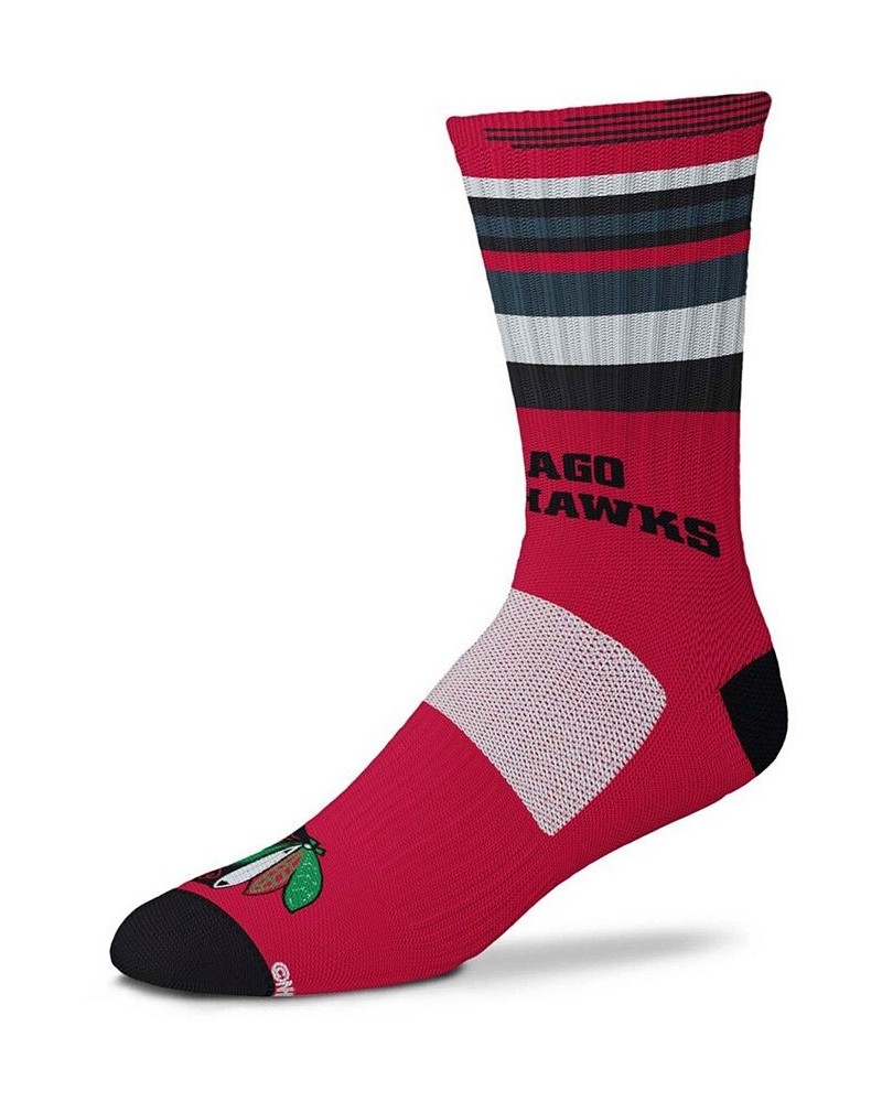 Men's and Women's Red Chicago Blackhawks Rave Crew Socks $10.06 Socks