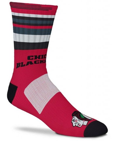 Men's and Women's Red Chicago Blackhawks Rave Crew Socks $10.06 Socks