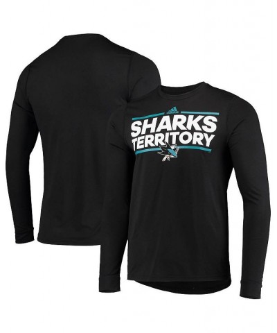 Men's Black San Jose Sharks Dassler Aeroready Creator Long Sleeve T-shirt $25.95 T-Shirts