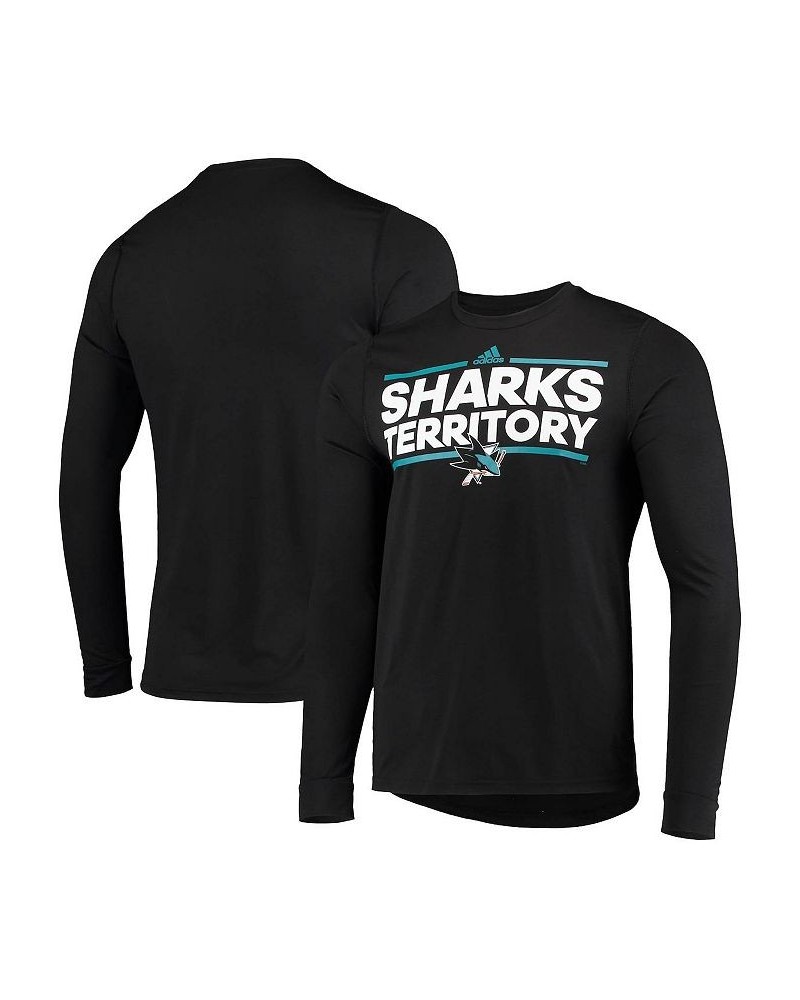 Men's Black San Jose Sharks Dassler Aeroready Creator Long Sleeve T-shirt $25.95 T-Shirts