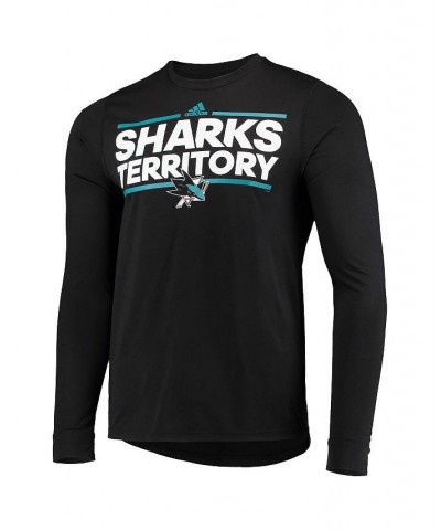 Men's Black San Jose Sharks Dassler Aeroready Creator Long Sleeve T-shirt $25.95 T-Shirts