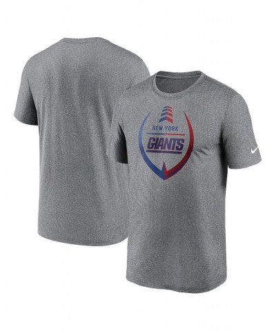 Men's Heathered Gray New York Giants Icon Legend Performance T-shirt $23.99 T-Shirts