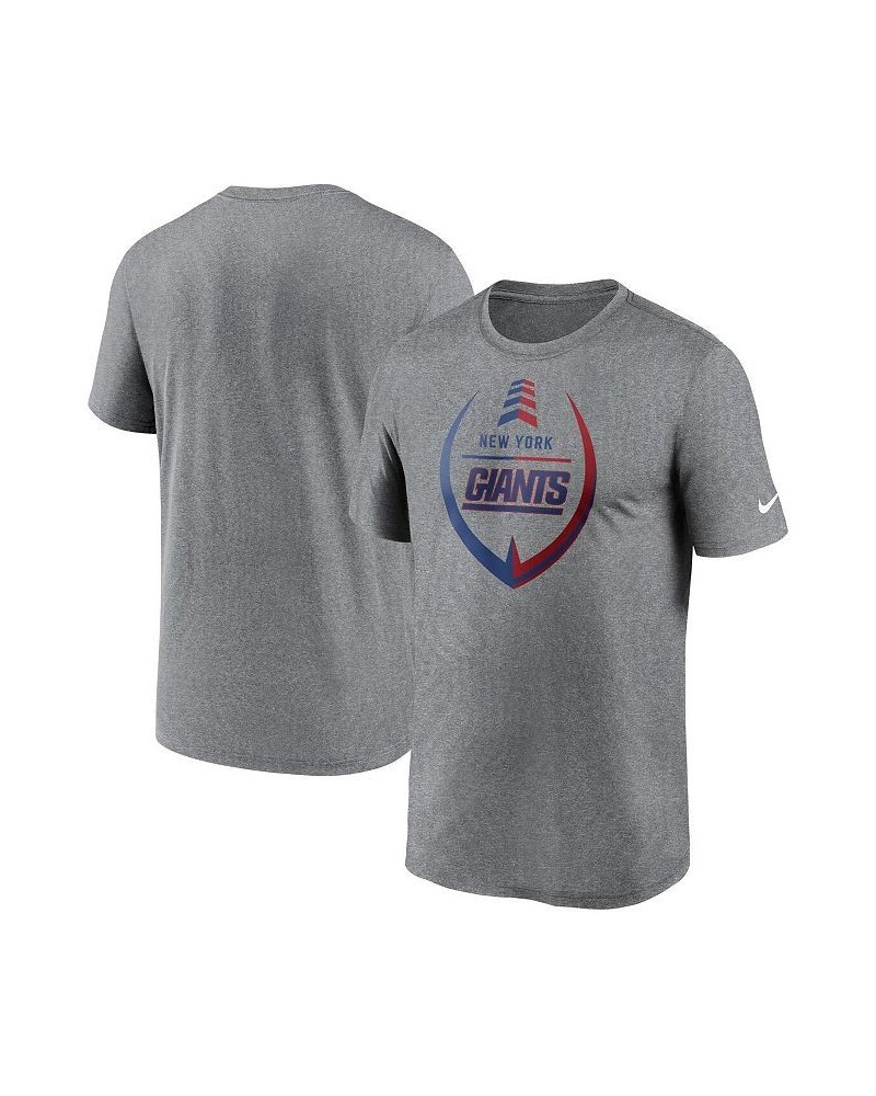 Men's Heathered Gray New York Giants Icon Legend Performance T-shirt $23.99 T-Shirts