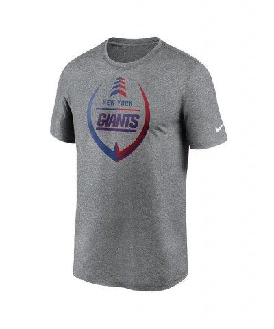 Men's Heathered Gray New York Giants Icon Legend Performance T-shirt $23.99 T-Shirts