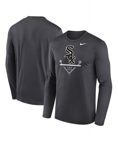 Men's Anthracite Chicago White Sox Icon Legend Performance Long Sleeve T-shirt $29.69 T-Shirts