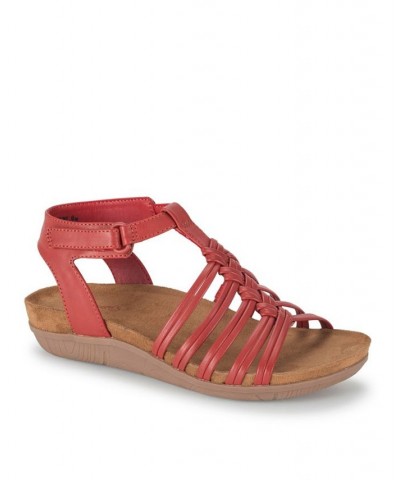 Women's Jaime Wedge Sandal Red $41.08 Shoes