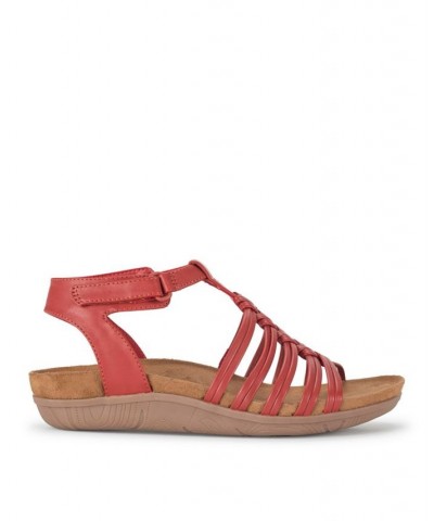 Women's Jaime Wedge Sandal Red $41.08 Shoes