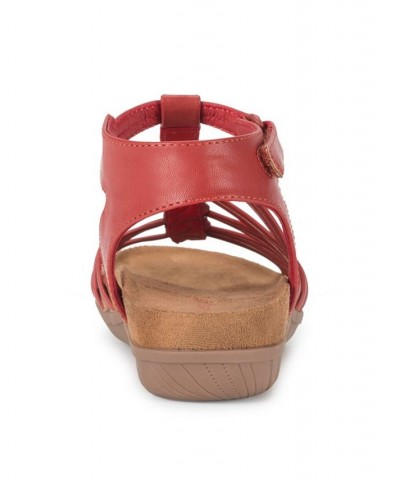 Women's Jaime Wedge Sandal Red $41.08 Shoes